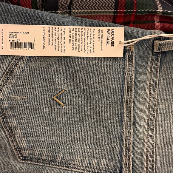 Hudson Natalie Light Wash Destroyed Boyfriend Jeans NWT SZ 27 - Picture 7 of 11